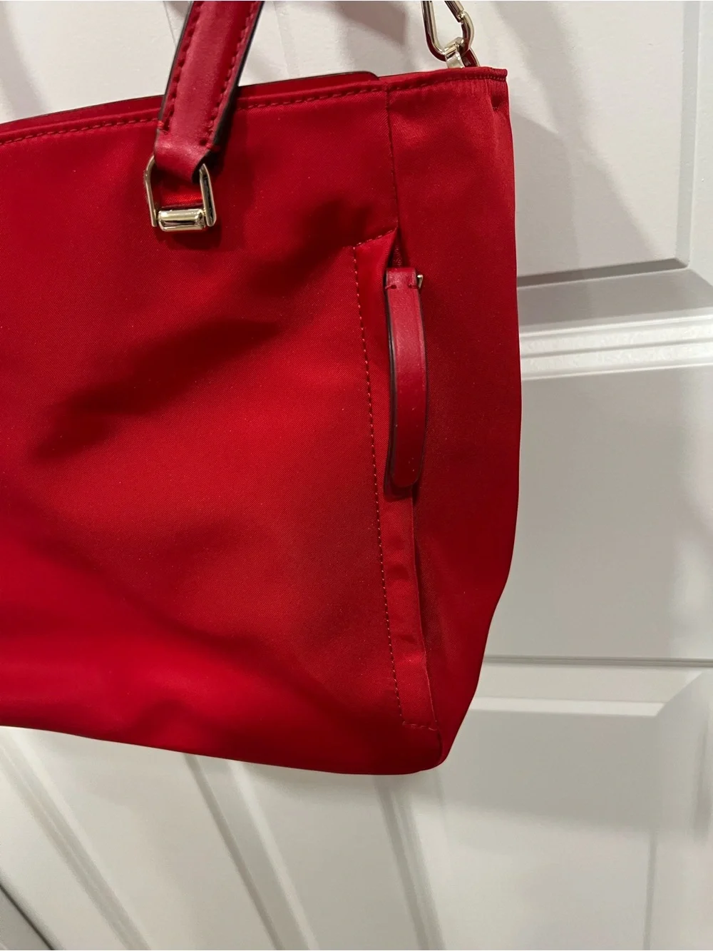 Kate Spade Red Convertible Shoulder Tote Bag